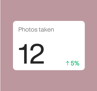 Photos taken: 12, up 5%